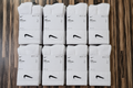 NIKE CREW WHITE SOCKS ( 24 PAIRS LOTS) (8 PACKS OF 3 PAIRS