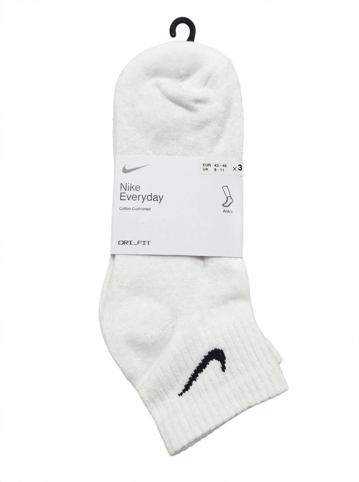 NIKE SHORT LEG/ANKLE WHITE DRIFIT SOCKS