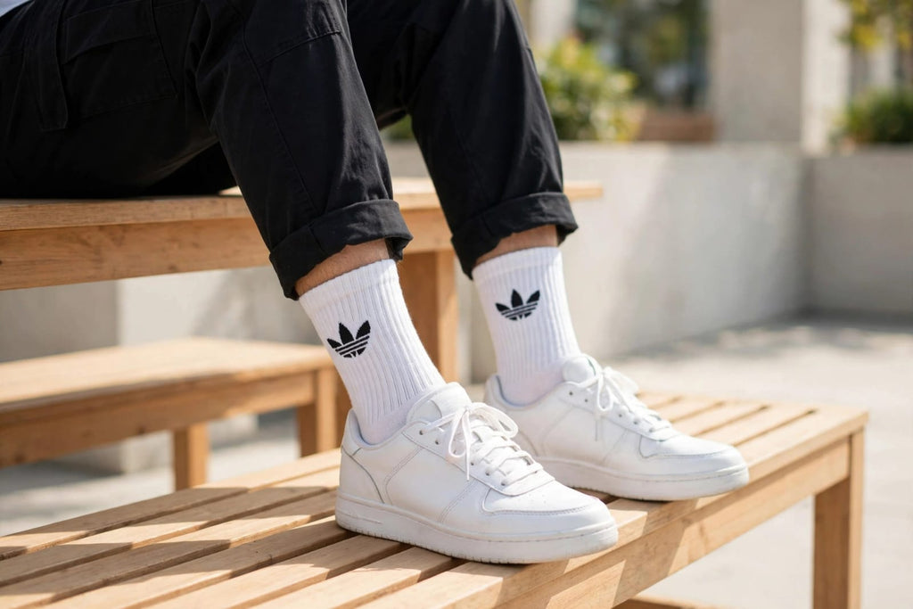 Elevate Comfort with Adidas Crew White Socks (3 PAIRS PACK)