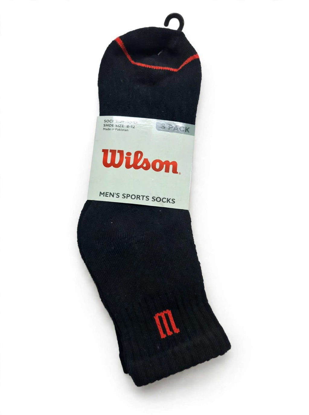 MENS WILSON ANKLE BLACK SOCKS (3 PAIRS PACK)