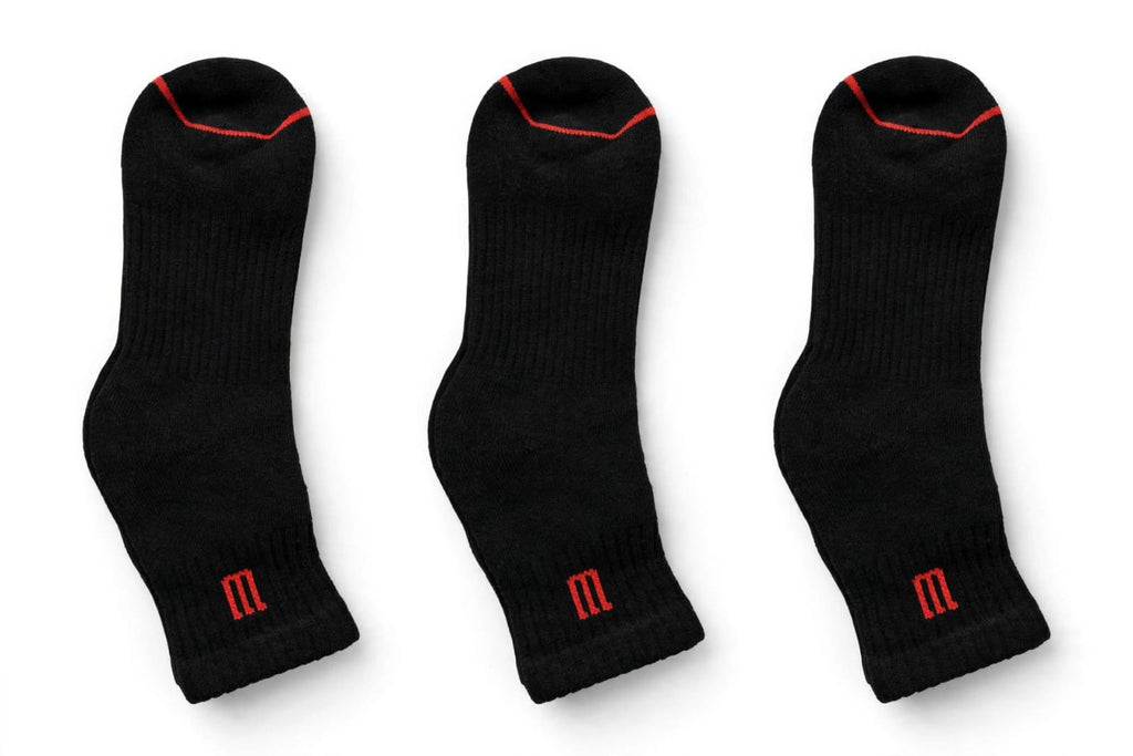 MENS WILSON ANKLE BLACK SOCKS (3 PAIRS PACK)