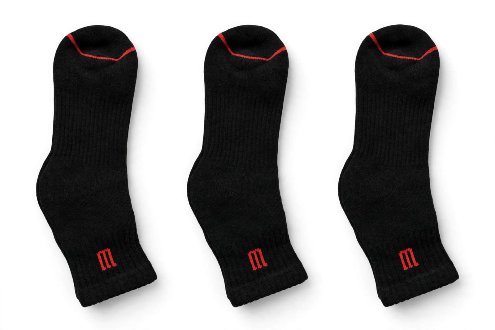 MENS WILSON ANKLE BLACK SOCKS (3 PAIRS PACK)