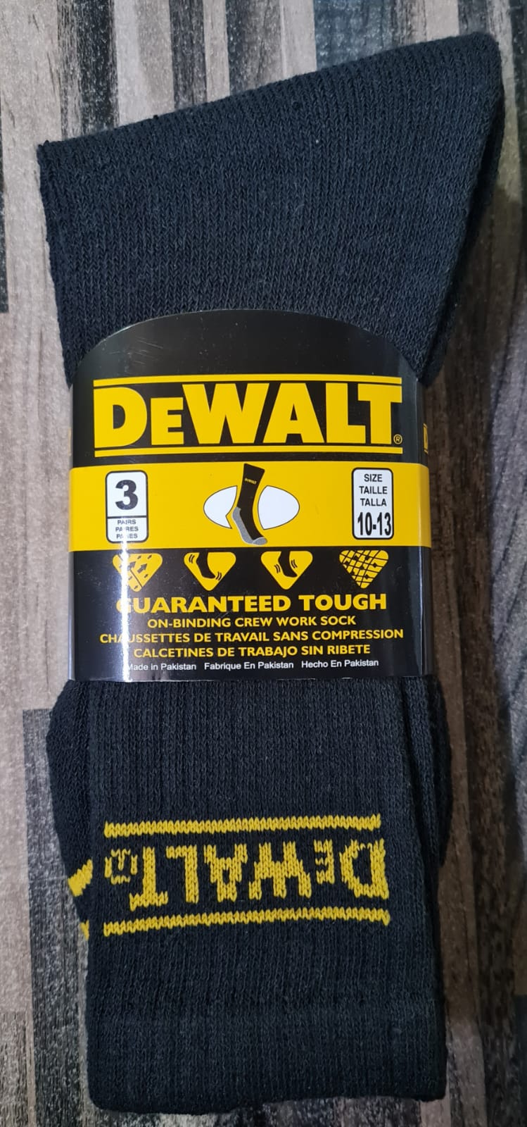 DEWALT WORK SOCKS CARTON DEAL (80 PACKS OF 3 PAIRS) FREE DELIVERY TO UK