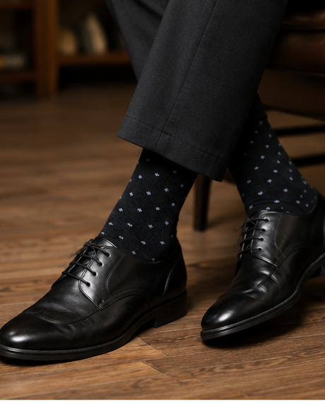 MEN'S COTTON RICH DRESS/OFFICE SOCKS (4 PAIRS PACK)
