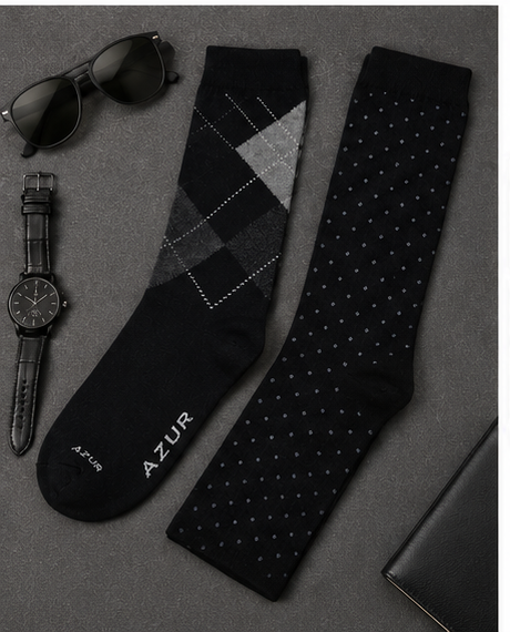 MEN'S COTTON RICH DRESS/OFFICE SOCKS (4 PAIRS PACK)