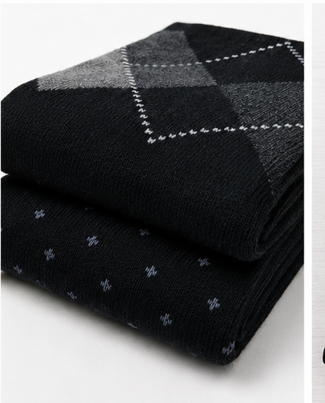 MEN'S COTTON RICH DRESS/OFFICE SOCKS (4 PAIRS PACK)