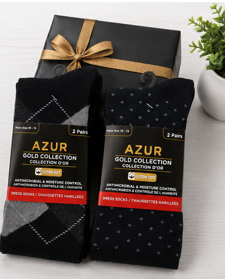 MEN'S COTTON RICH DRESS/OFFICE SOCKS (4 PAIRS PACK)